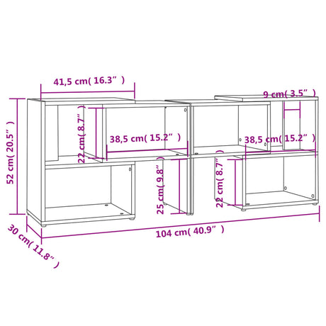 Tv Cabinet 104X30X52 Cm Engineered Wood