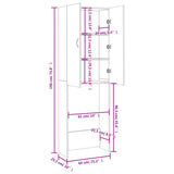 Washing Machine Cabinet 64X25.5X190 Cm