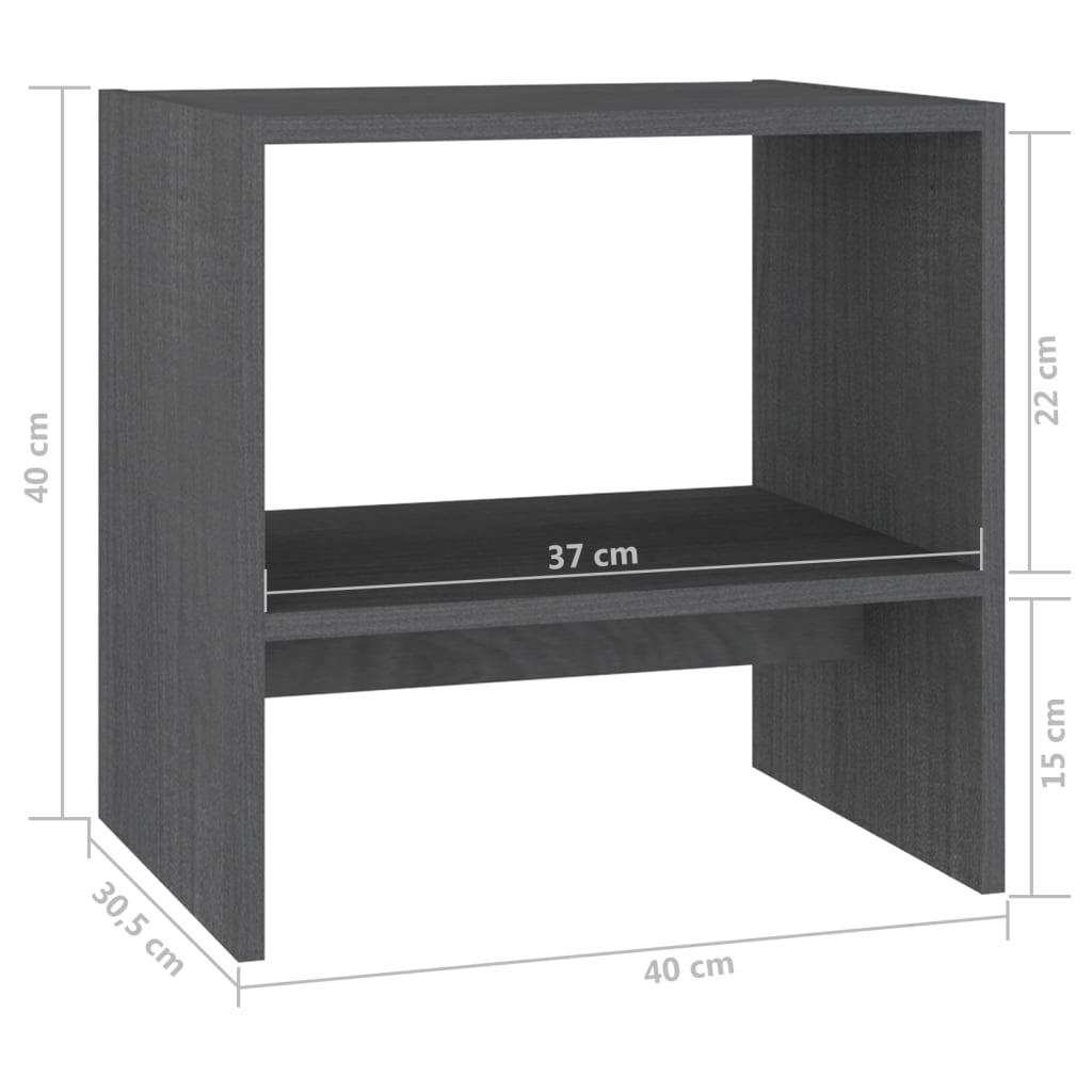 Bedside Cabinets 2 Pcs 40X30.5X40 Cm Solid Pinewood