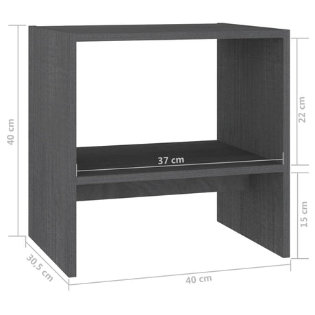 Bedside Cabinets 2 Pcs 40X30.5X40 Cm Solid Pinewood
