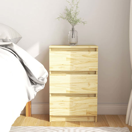 Bedside Cabinets 2 Pcs Solid Pine Wood