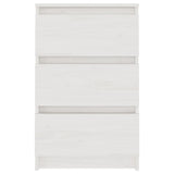 Bedside Cabinets 2 pcs White 40x29.5x64 cm Solid Pine Wood