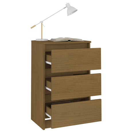 Bedside Cabinets 2 Pcs Solid Pine Wood