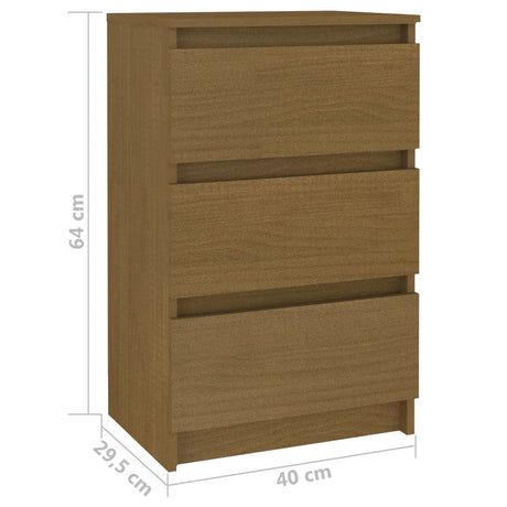 Bedside Cabinets 2 Pcs Solid Pine Wood