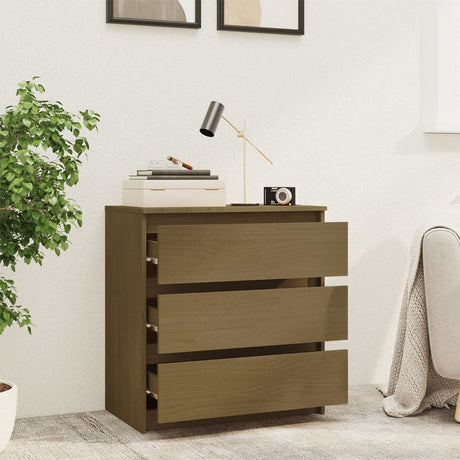 Bedside Cabinet 60X36X64 Cm Solid Pinewood