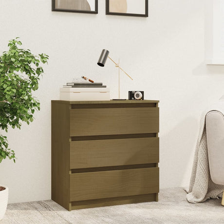 Bedside Cabinet 60X36X64 Cm Solid Pinewood