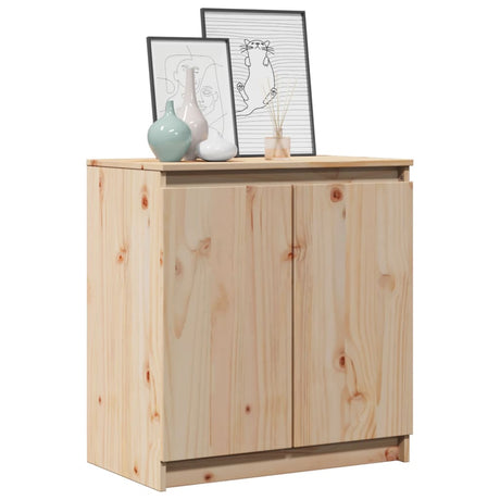 Side Cabinet 60X36X65 Cm Solid Pinewood