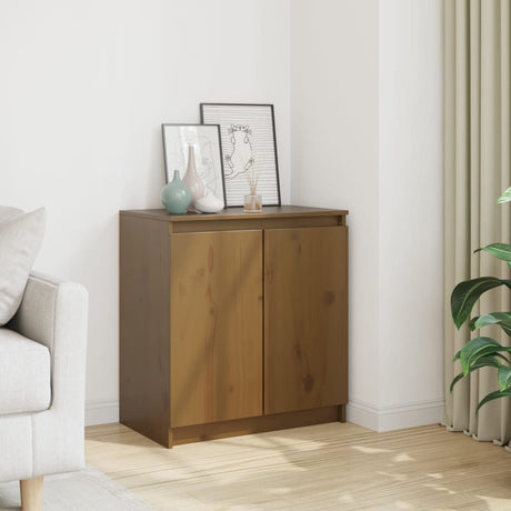 Side Cabinet 60X36X65 Cm Solid Pinewood