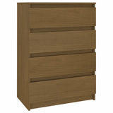 Side Cabinet 60X36X84 Cm Solid Pinewood