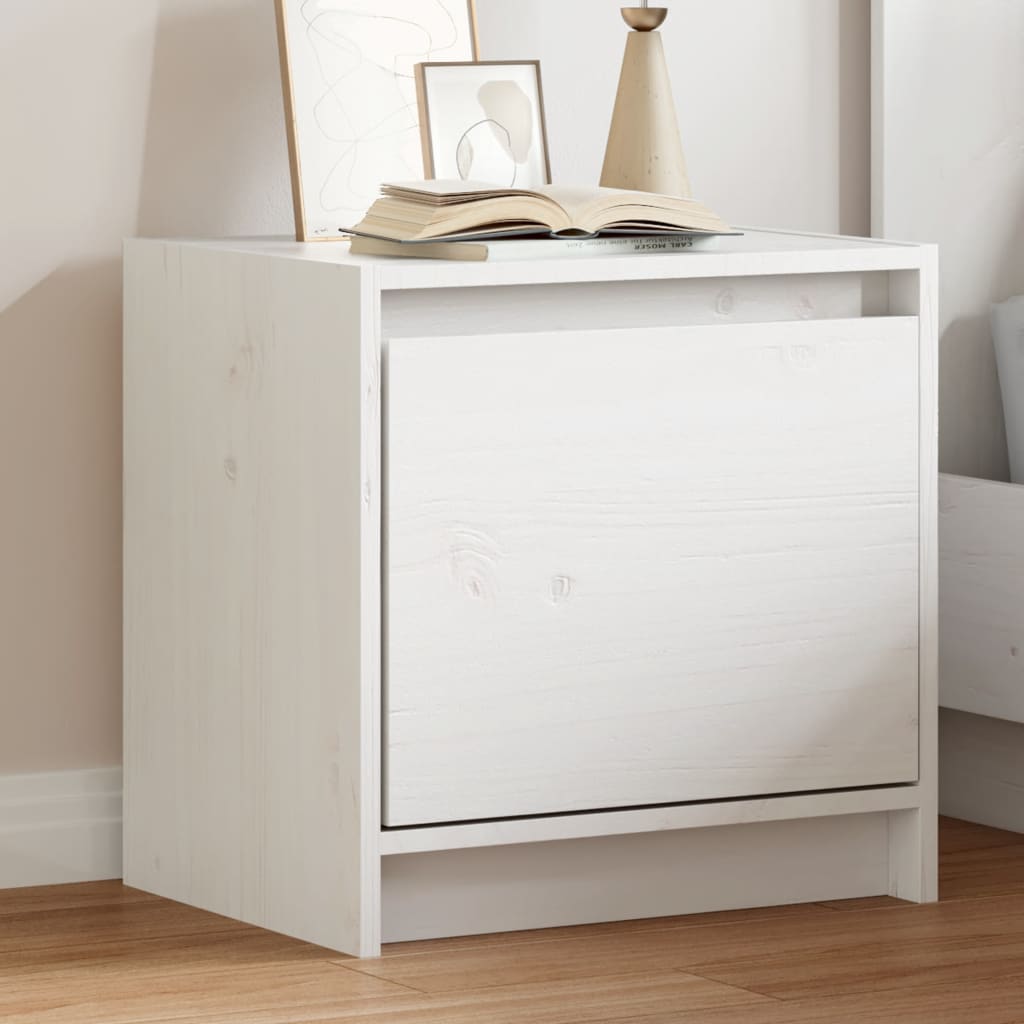 Bedside Cabinet 40X30.5X40 Cm Solid Pinewood