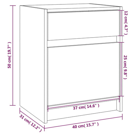 Bedside Cabinets 2 Pcs 40X31X50 Cm Solid Pinewood