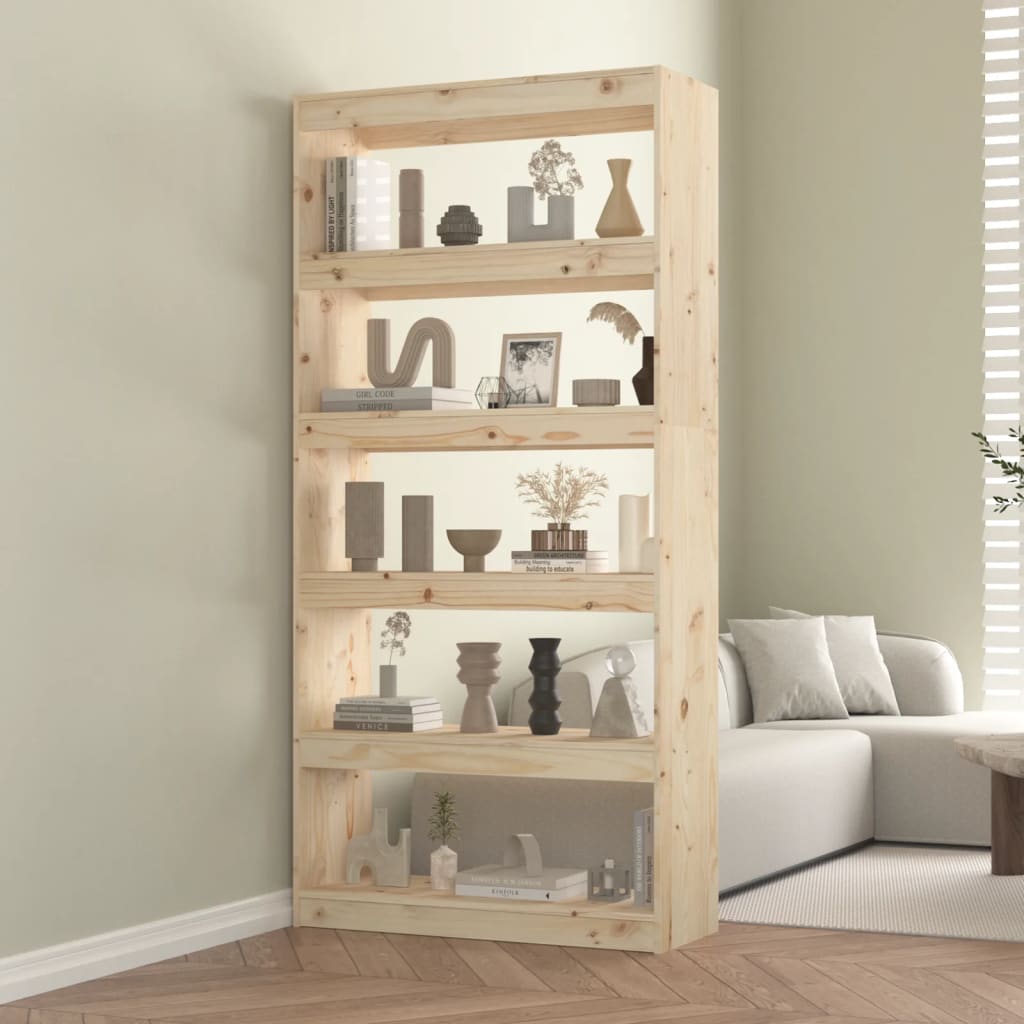 Book Cabinet/Room Divider 80X30X Solid Wood Pine