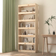 Book Cabinet/Room Divider 80X30X Solid Wood Pine