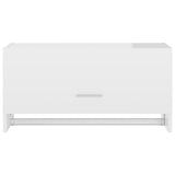 Wardrobe High Gloss White 70x32.5x35 cm Engineered Wood