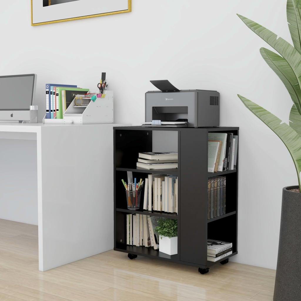 Rolling Cabinet 60X35X75 Cm Engineered Wood
