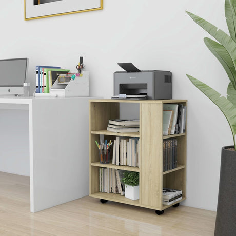 Rolling Cabinet 60X35X75 Cm Engineered Wood