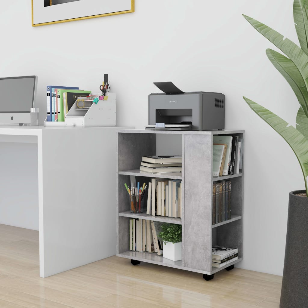 Rolling Cabinet 60X35X75 Cm Engineered Wood