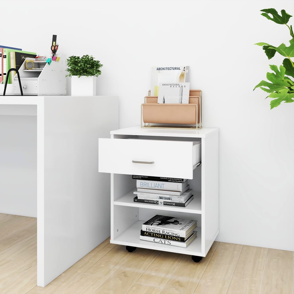 Rolling Cabinet 46X36X59 Cm Engineered Wood
