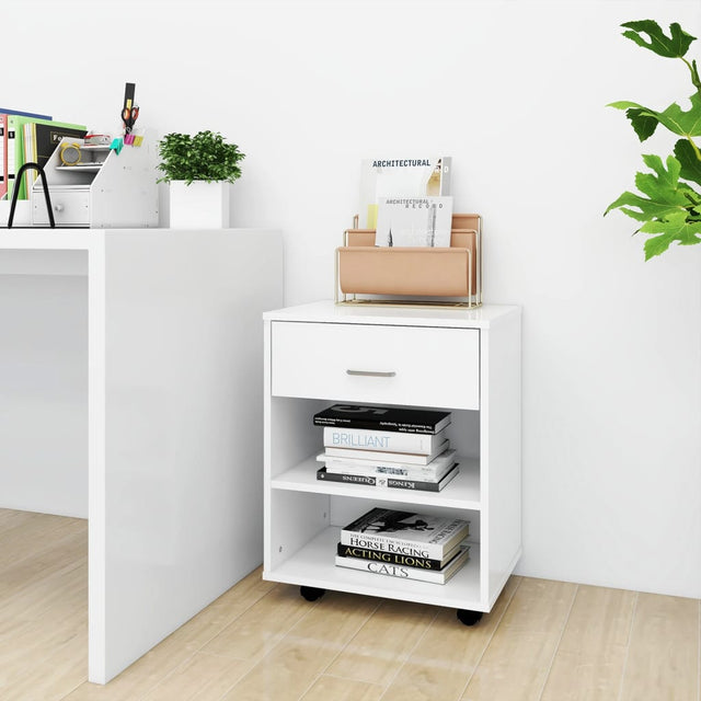 Rolling Cabinet 46X36X59 Cm Engineered Wood