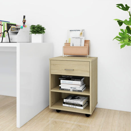 Rolling Cabinet 46X36X59 Cm Engineered Wood