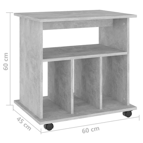 Rolling Cabinet 60X45X60 Cm Engineered Wood