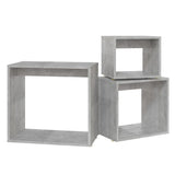Nesting Tables 3 pcs Concrete Grey Engineered Wood