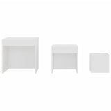 Nesting Tables 3 pcs White Engineered Wood
