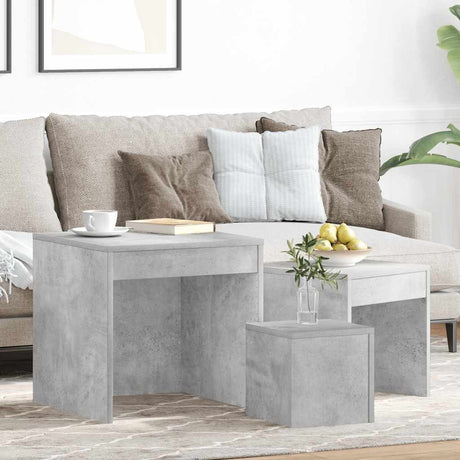 Nesting Tables 3 Pcs Engineered Wood