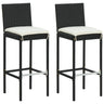 Garden Bar Stools With Cushions 4 Pcs Poly Rattan