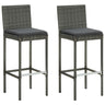 Garden Bar Stools With Cushions 4 Pcs Poly Rattan