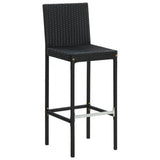 Garden Bar Stools With Cushions 4 Pcs Poly Rattan