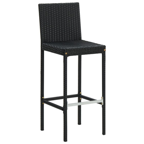 Garden Bar Stools With Cushions 4 Pcs Poly Rattan