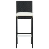 Garden Bar Stools With Cushions 4 Pcs Poly Rattan