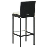 Garden Bar Stools With Cushions 4 Pcs Poly Rattan