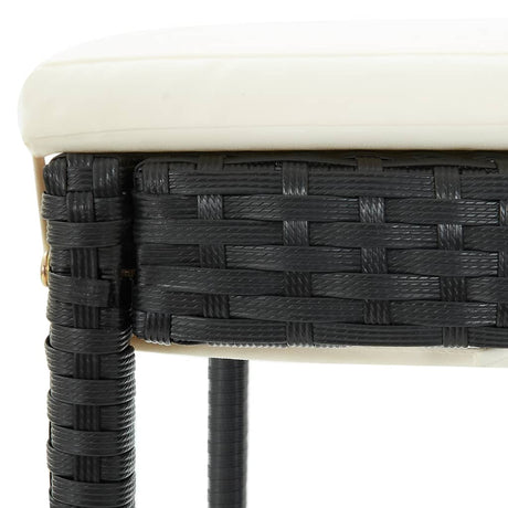 Garden Bar Stools With Cushions 4 Pcs Poly Rattan