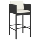 Bar Stools 2 Pcs With Cushions Poly Rattan