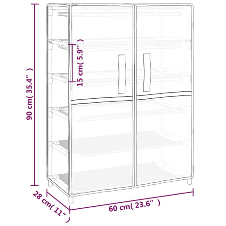 Shoe Cabinet 60X28X Fabric