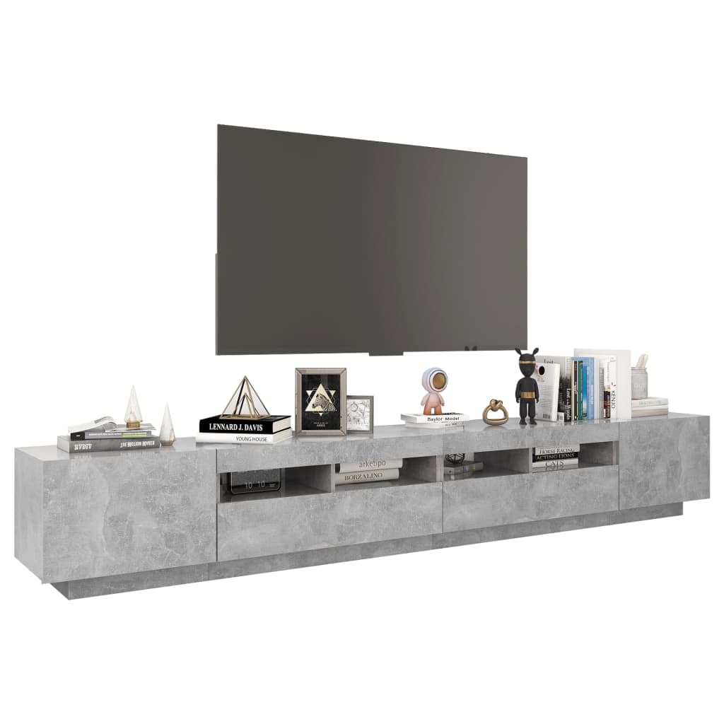 Tv Cabinet With Led Lights 260X35X40 Cm