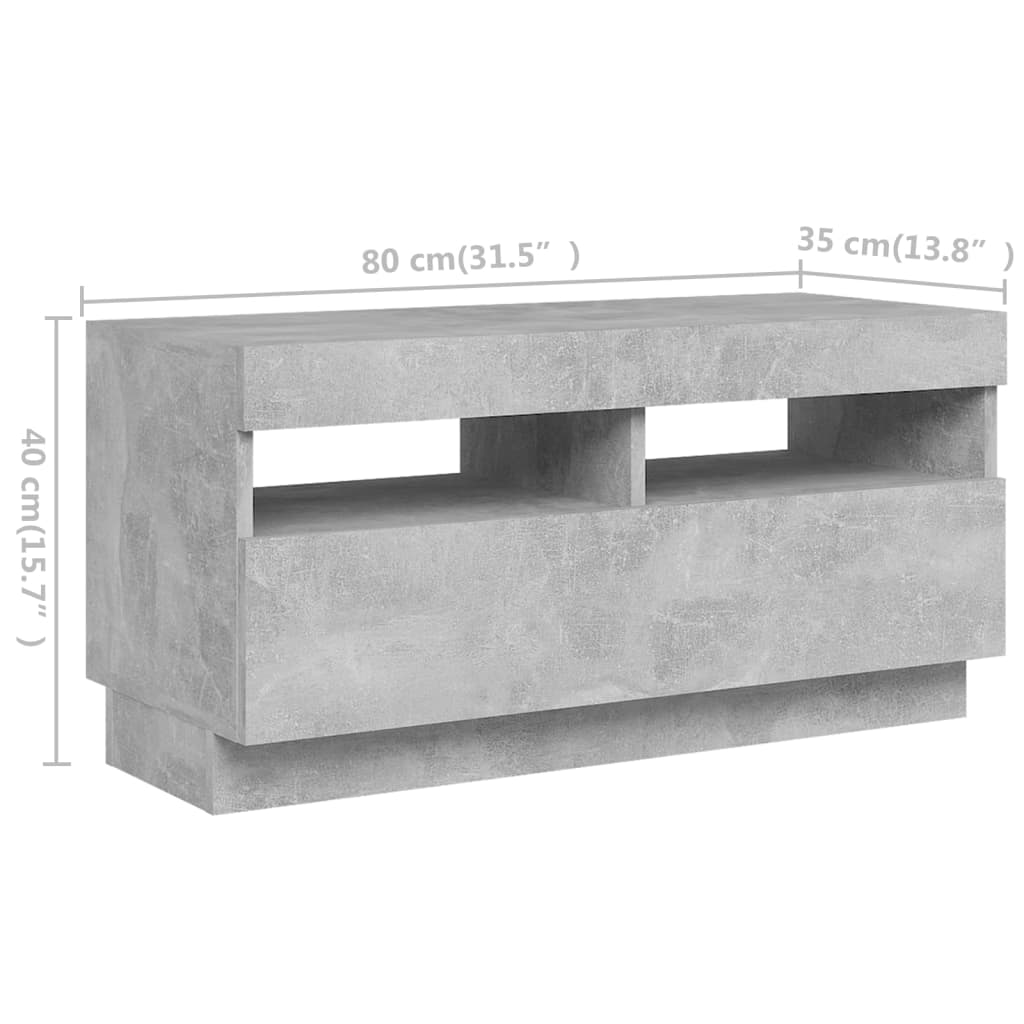 Tv Cabinet With Led Lights 260X35X40 Cm
