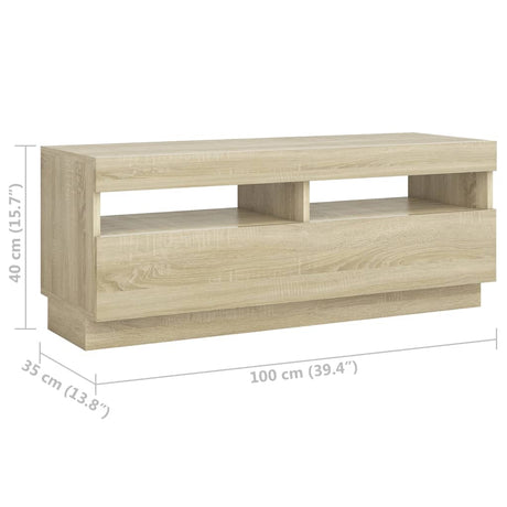 Tv Cabinet With Led Lights 300X35X40 Cm