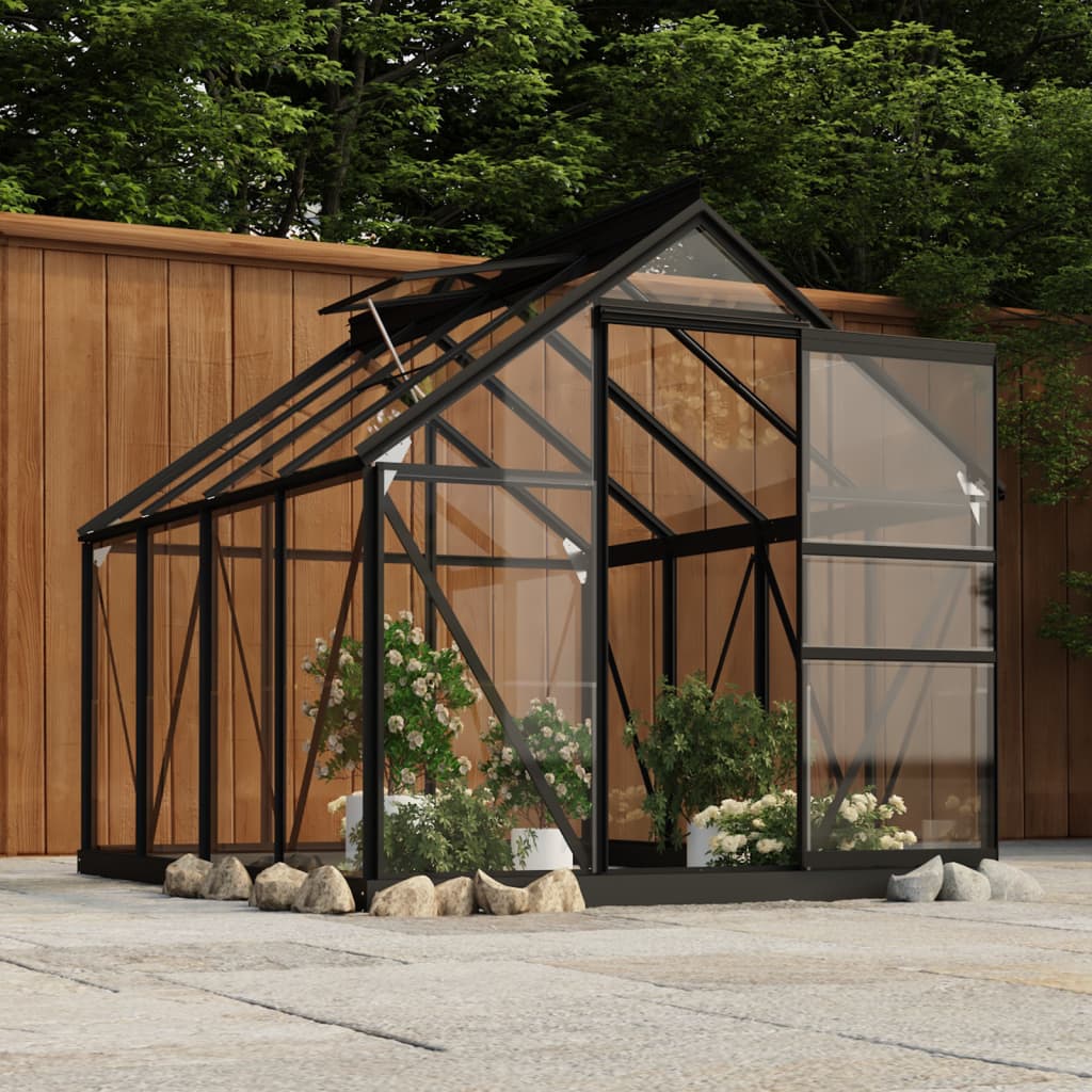 Greenhouse Replacement Frame Anthracite 155X103X191 Cm Aluminium