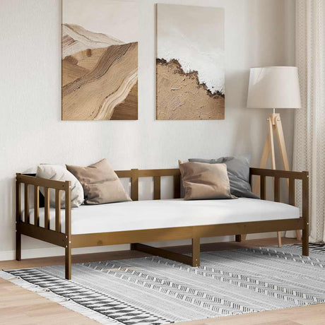 Day Bed Without Mattress Solid Wood Pine 90X200Cm