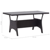 Garden Table Poly Rattan