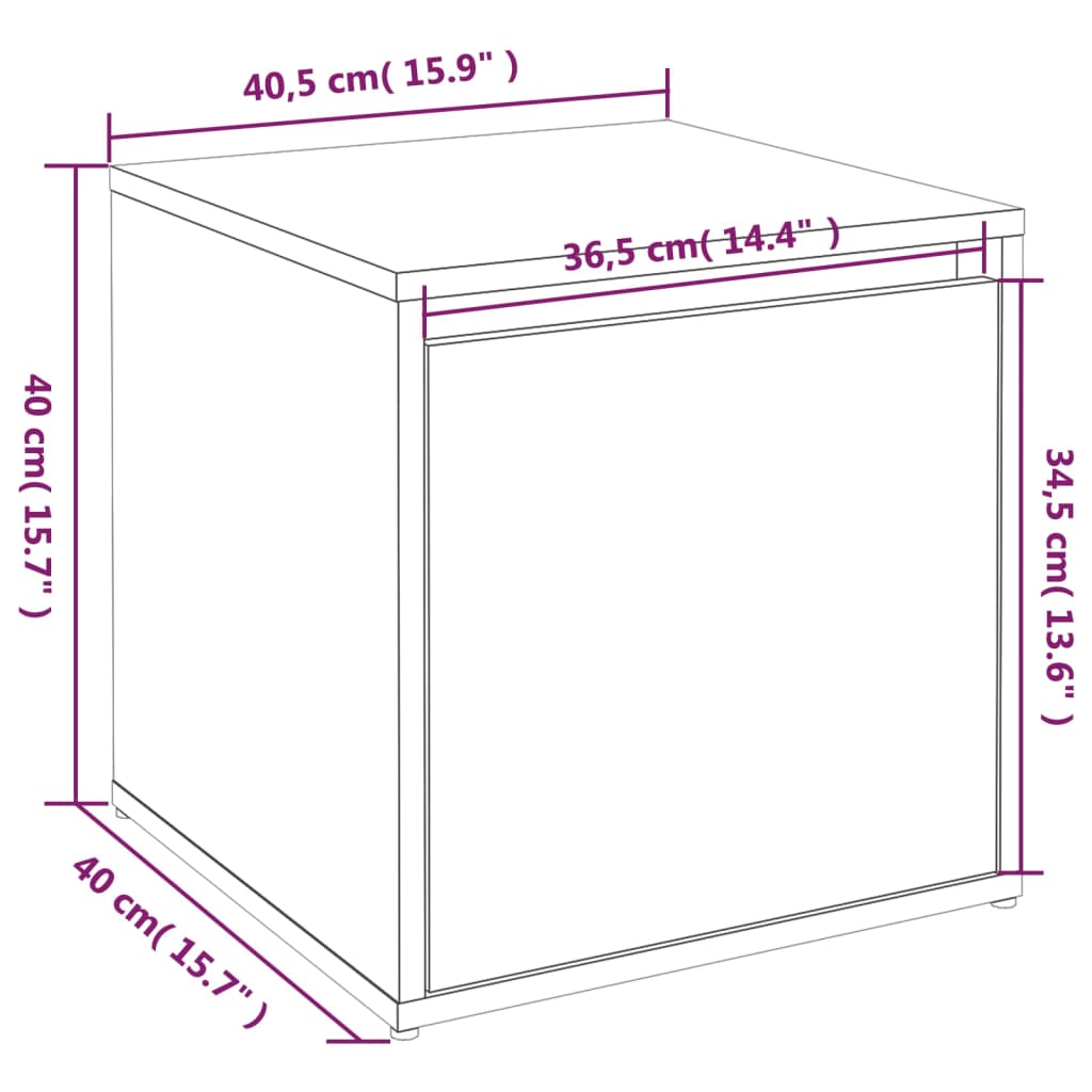 Box Drawer 40.5X40X40 Cm Engineered Wood
