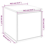 Box Drawer High Gloss White 40.5x40x40 cm Engineered Wood