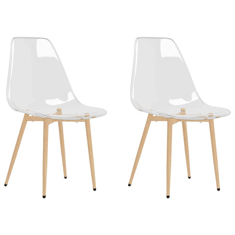 Dining Chairs 2 Pcs Transparent Pet