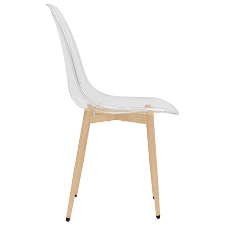 Dining Chairs 2 Pcs Transparent Pet