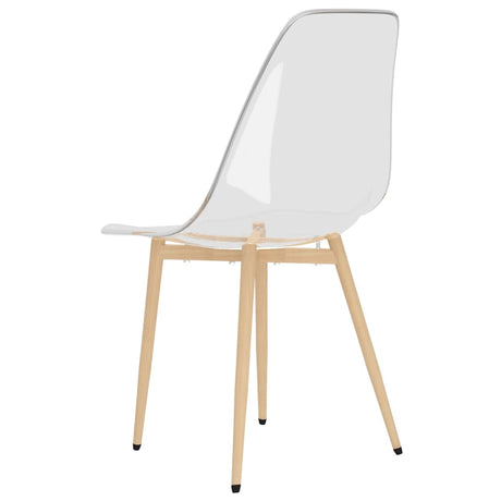 Dining Chairs 2 Pcs Transparent Pet