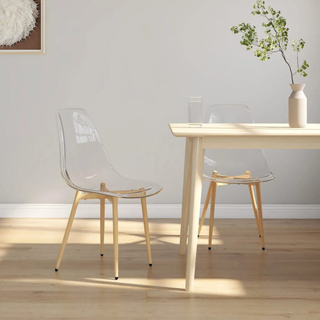 Dining Chairs 2 Pcs Transparent Pet