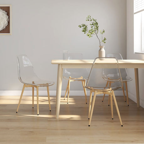 Dining Chairs 2 Pcs Transparent Pet